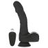 Naked Addiction - vibrator realist cu rotație și impulsuri (negru)
