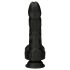 Naked Addiction - vibrator realist cu rotație și impulsuri (negru)