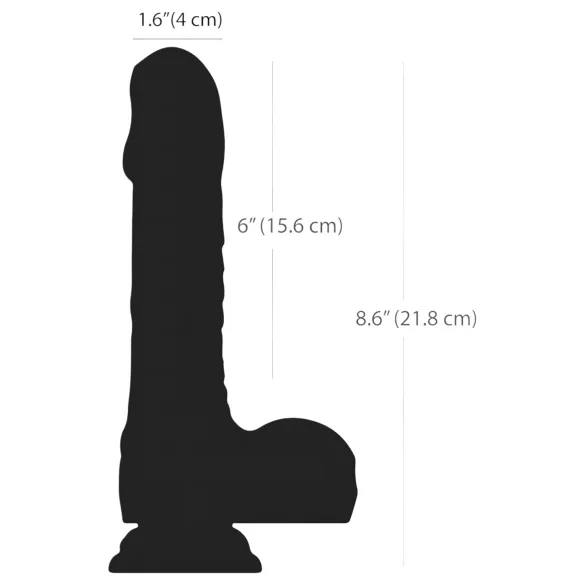 Naked Addiction - vibrator realist rotativ și cu pulsații - negru