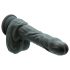Naked Addiction - vibrator realist cu rotație și impulsuri (negru)