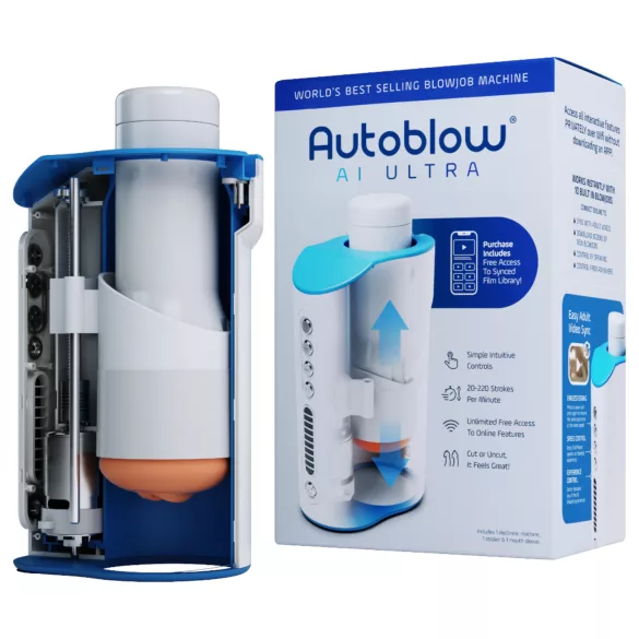Autoblow A.I. Ultra - masturbator automat tip gură - electric - alb