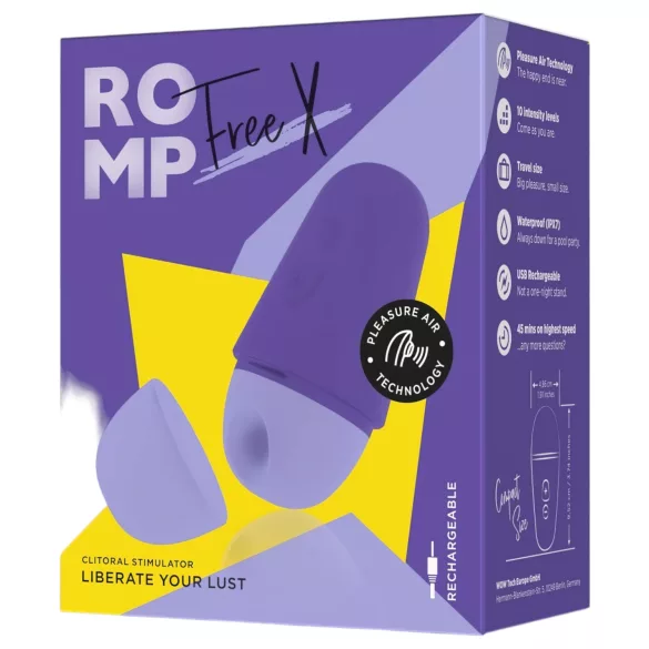 ROMP Free X - vibrator clitoridian cu unde de aer, reîncărcabil - mov