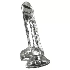 Crystal - Vibrator cu ventuză (transparent)