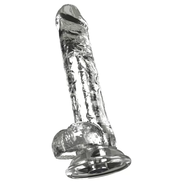 Crystal - Vibrator cu ventuză (transparent)
