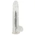 Crystal - Vibrator cu ventuză (transparent)