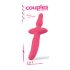 Couples Choice - 2în1 vibrator și plug anal (roz)