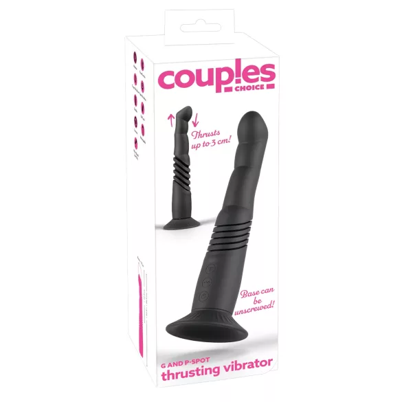 Couples Choice - Vibrator punct G și P pentru cupluri - negru