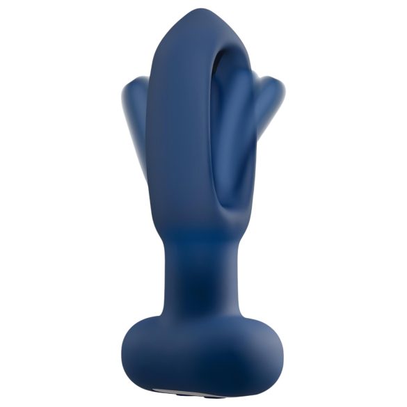 ANOS - vibrator anal cu limbă - silicon albastru