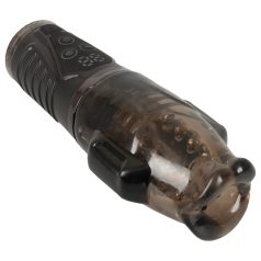   Stroker - masturbator cu aspirație și vibrații - silicon gri