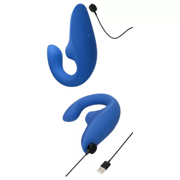 Womanizer Blend - vibrator pentru punctul G și stimulator clitoridian (albastru)