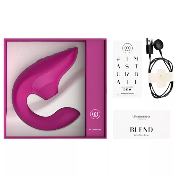Womanizer Blend - vibrator pentru punctul G și stimulator clitoridian (roz)
