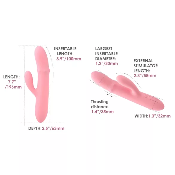Svakom Mora Neo - Vibrator cu braț pentru clitoris cu bile, controlat prin aplicație (roz)