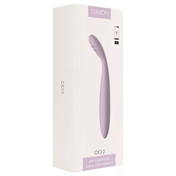 Svakom Cici 2 - vibrator pentru punctul G controlat prin aplicație (mov)