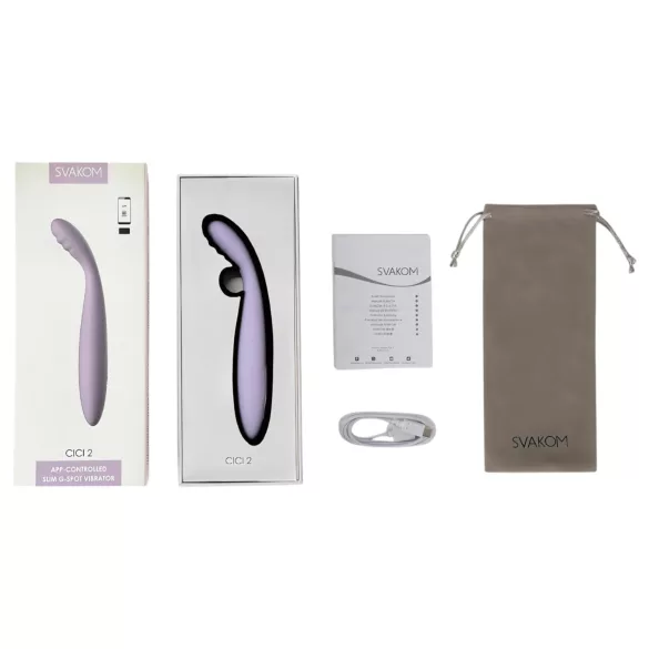 Svakom Cici 2 - vibrator pentru punctul G controlat prin aplicație (mov)