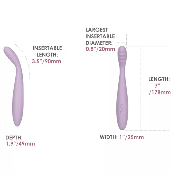 Svakom Cici 2 - vibrator pentru punctul G controlat prin aplicație (mov)
