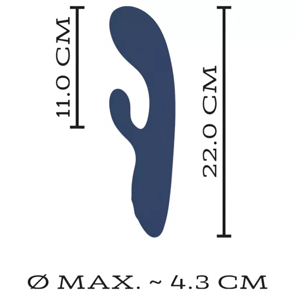 You2Toys Intense - vibrator G-spot cu braț clitoridian (negru)