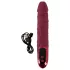 Beau Coeur Varelo - vibrator realist din silicon, cu acumulator (roșu)
