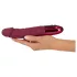 Beau Coeur Varelo - vibrator realist din silicon, cu acumulator (roșu)