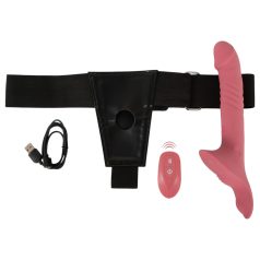You2Toys - set vibrator cu curea - roșu