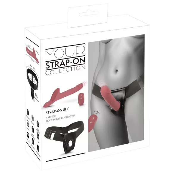 You2Toys - set vibrator cu curea - roșu
