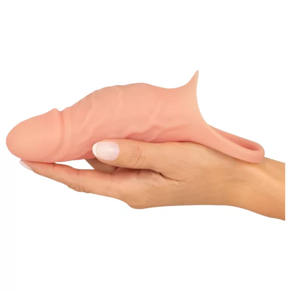 Realistixxx - mânecă realistă pentru penis cu inel și vibrații - natur
