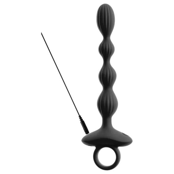 Anos - Vibrator anal cu 2 motoare și bile mobile (negru)