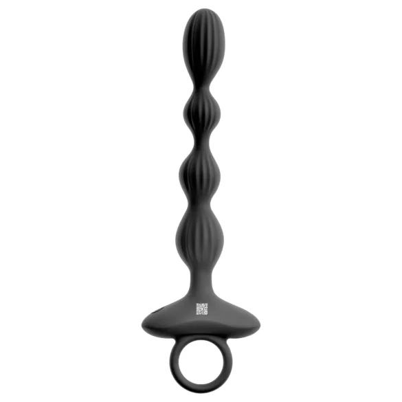 Anos - Vibrator anal cu 2 motoare și bile mobile (negru)
