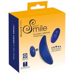   Smile - vibrator pentru chiloți extra subțire cu telecomandă - albastru