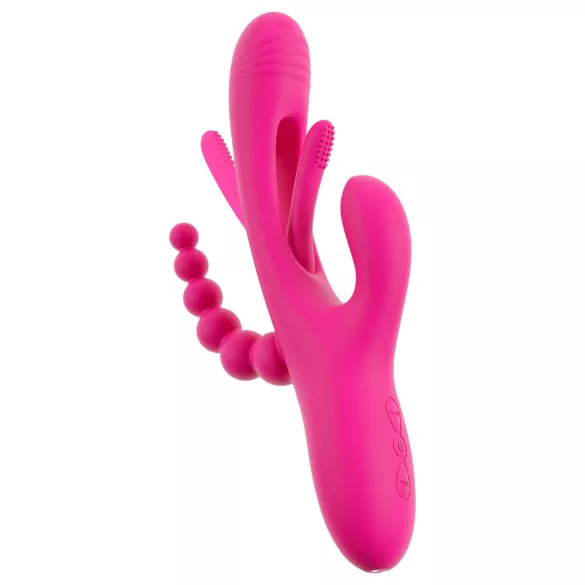 SMILE - vibrator cu trei brațe, cu limbă (roz)