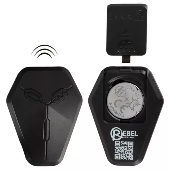 Rebel - vibratoare prostată cu funcție de împingere - silicon negru