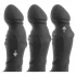 Rebel - vibratoare prostată cu funcție de împingere - silicon negru
