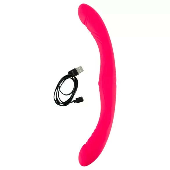 Couples Choice - vibrator dublu pentru cupluri - silicon roz