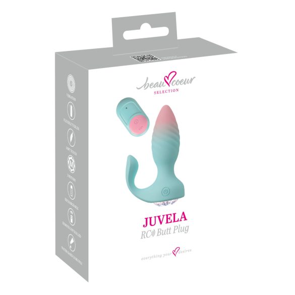 Beau Coeur Juvela - plug anal vibrator - silicon turcoaz