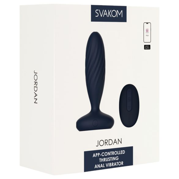 Svakom Jordan - vibrator anal inteligent - silicon albastru
