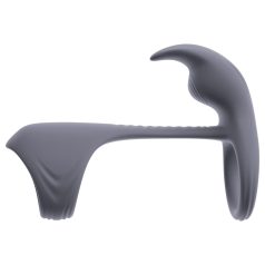   Beau Coeur Vylor - inel penis și testicule cu vibrator clitoridian - gri