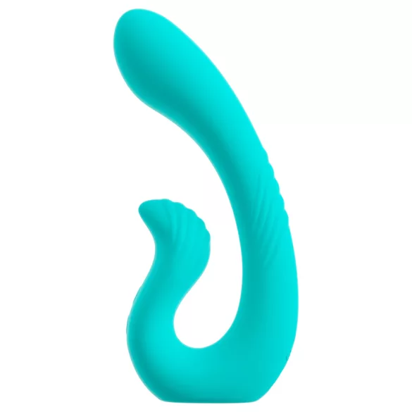 Beau Coeur Naira - vibrator pentru punctul G și clitoris - silicon verde