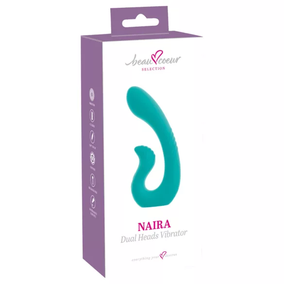 Beau Coeur Naira - vibrator pentru punctul G și clitoris - silicon verde