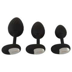 ANOS - set plug anal cu vibrații - negru