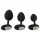 ANOS - set plug anal cu vibrații - negru