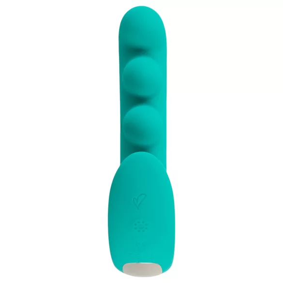 Beau Coeur Sylora - vibrator 2 în 1 cu mărgele (verde)