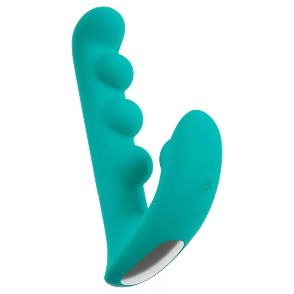 Beau Coeur Sylora - vibrator 2 în 1 cu mărgele (verde)