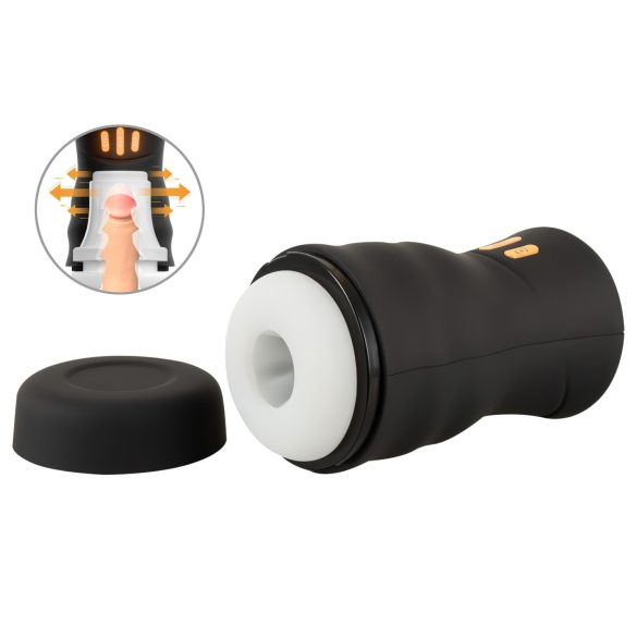 You2Toys Gyro - masturbator rotativ și vibrator (negru)