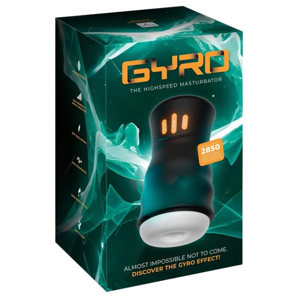 You2Toys Gyro - masturbator rotativ și vibrator - negru