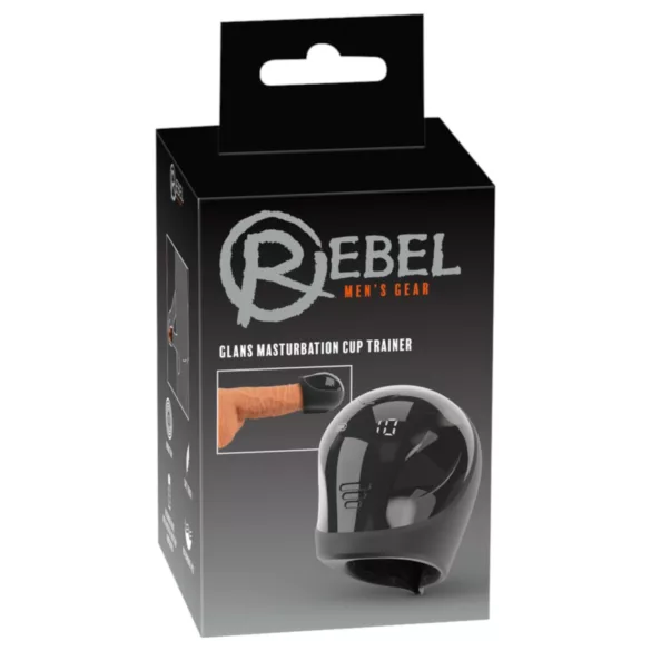Rebel - vibrator cap penian impermeabil - negru