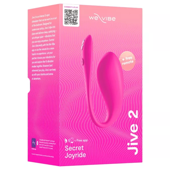We-Vibe Jive 2 - vibrator pentru punctul G purtabil, cu telecomandă (roz)