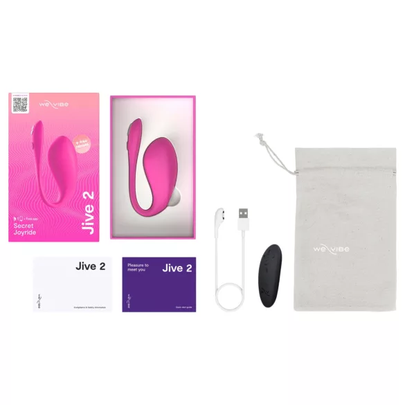 We-Vibe Jive 2 - vibrator pentru punctul G purtabil, cu telecomandă (roz)