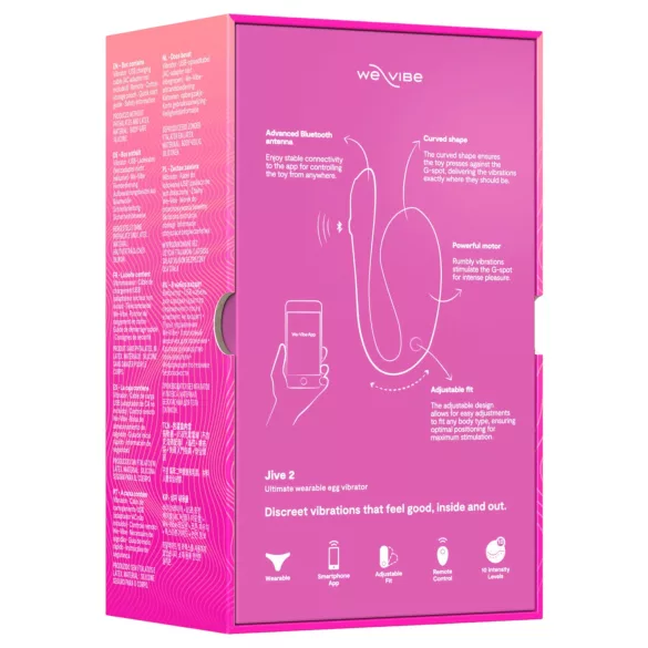 We-Vibe Jive 2 - vibrator pentru punctul G purtabil, cu telecomandă (roz)