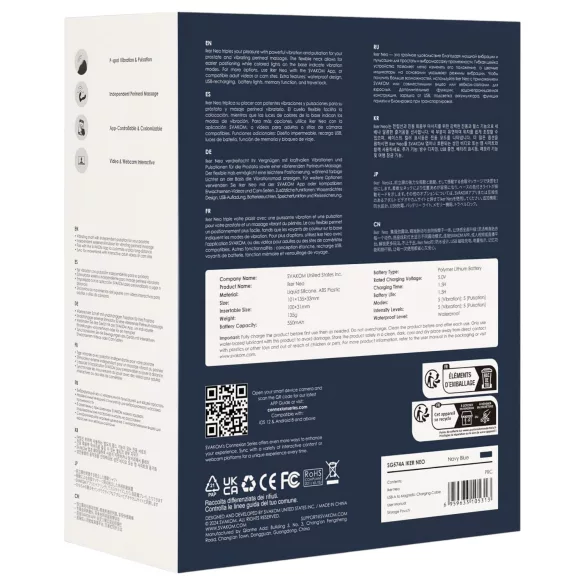 Svakom Iker Neo - vibrator anal interactiv pulsatil - silicon albastru