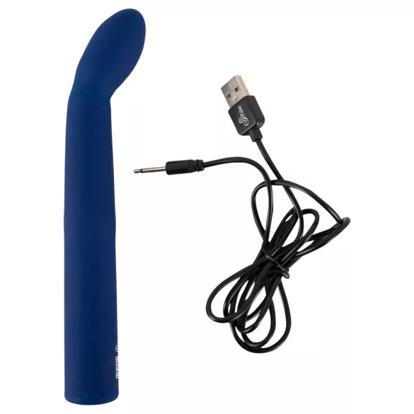 Smile - vibrator pentru punctul G curbat - silicon albastru