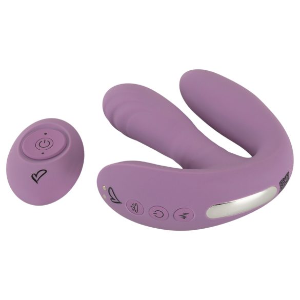 Beau Coeur Mireva - vibrator triplu cu brațe și telecomandă - mov
